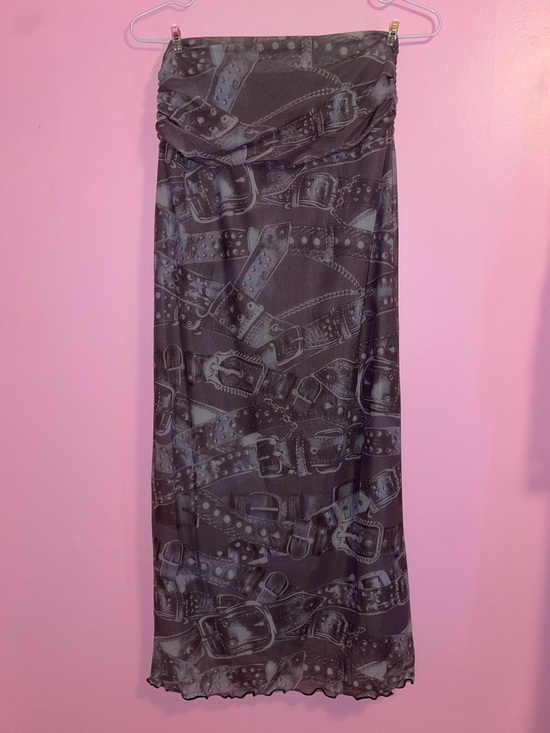 silence + noise Dresses & Skirts - Silence + Noise High-Waisted Belt Pattern Maxi Skirt